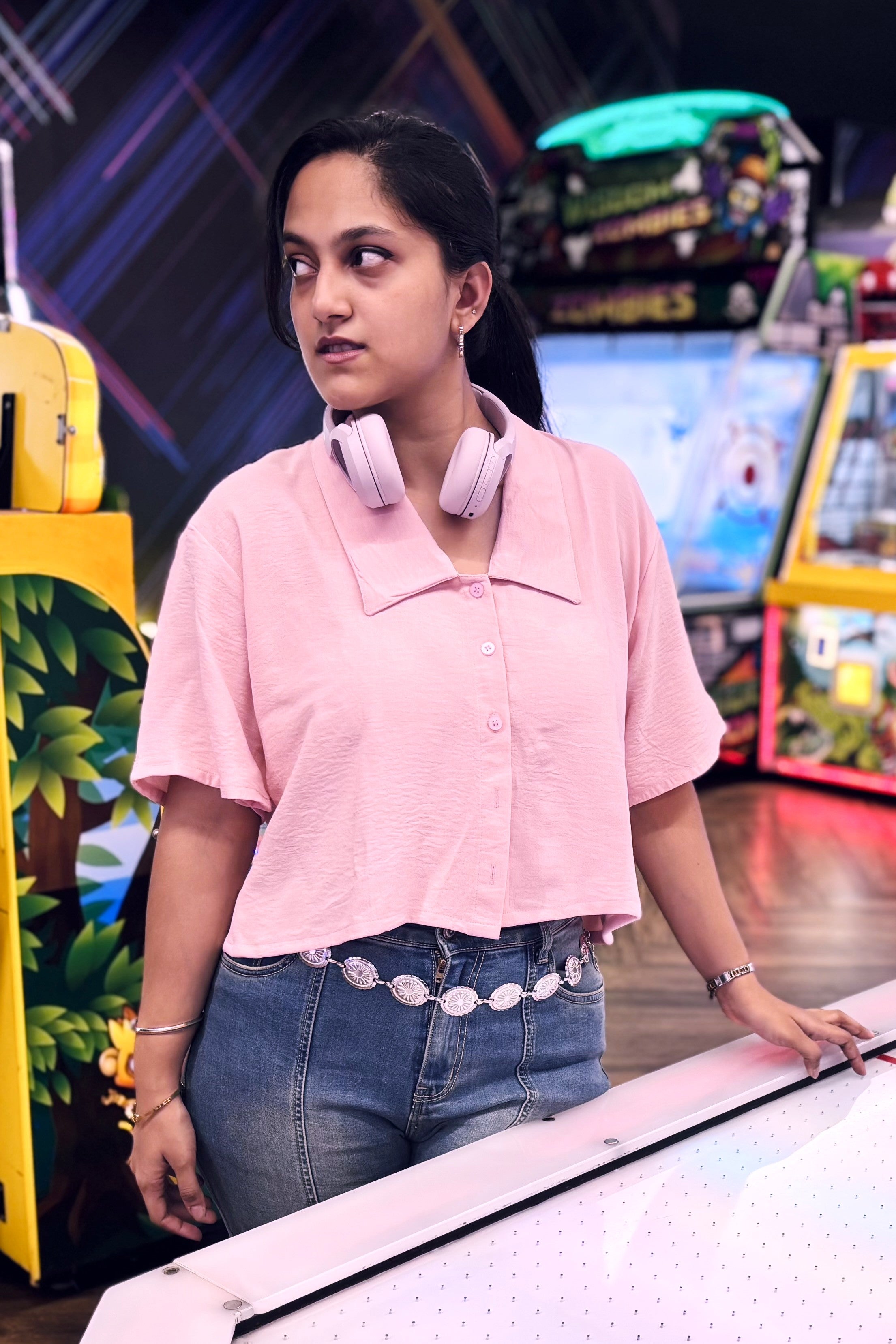 Blush Pink Crop Shirt