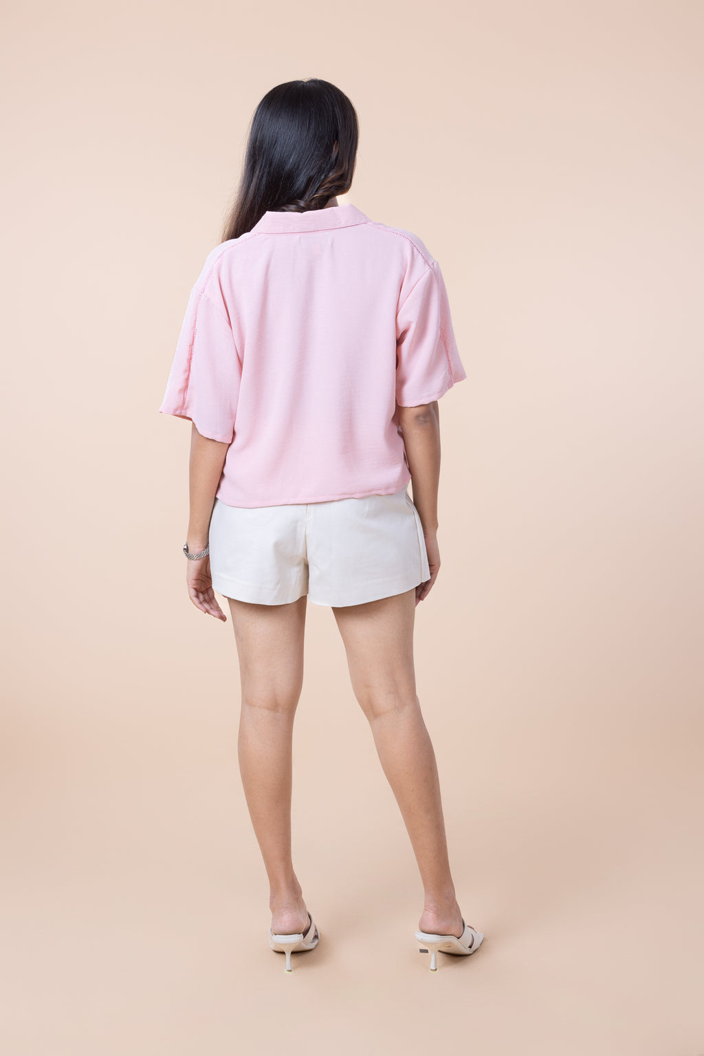 Blush Pink Crop Shirt